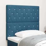 vidaXL Fluwelen Hoofdbord Geruit Donkerblauw 100 cm Fluweel, Verzenden, Nieuw, Blauw, Stof