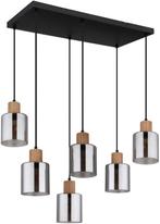 2dekans | Globo - hanglamp - ALEIDIS - zwart - glas - grote, Ophalen of Verzenden, Zo goed als nieuw