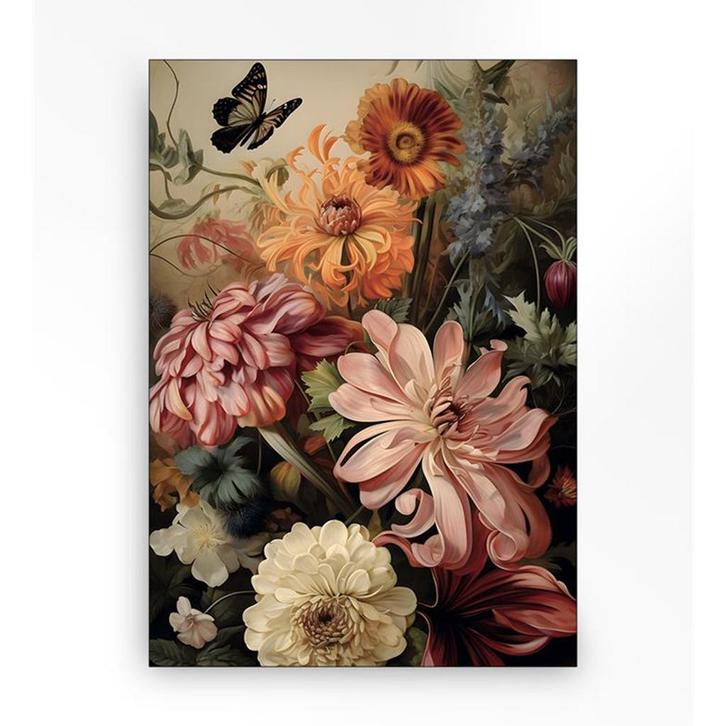 *WOONWINKEL* Urban Cotton Vintage Flowers Wandkleed In Frame, Huis en Inrichting, Woonaccessoires | Overige, Nieuw, Verzenden