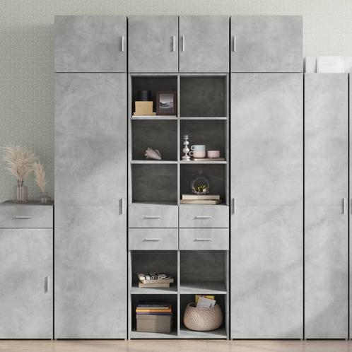 vidaXL Opbergkast 70x42,5x225 cm bewerkt hout betongrijs, Huis en Inrichting, Kasten | Buffetkasten, 50 tot 75 cm, Nieuw, Overige houtsoorten