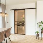 Stalen Schuifdeur met koofsysteem 6 Vlaks Brons Brons rook g, Doe-het-zelf en Verbouw, Kozijnen en Schuifpuien, Nieuw, Metaal