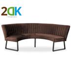2DK eetkamerbank Hengelo - 150 stof Element donkerbruin, Ophalen of Verzenden, Nieuw, Rechte bank, Stof