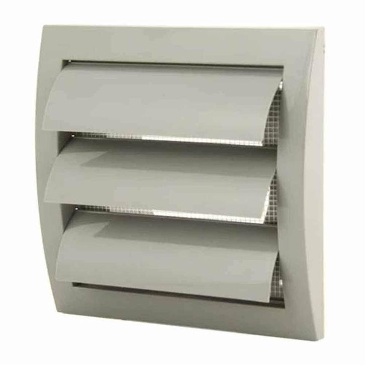 Europlast kunststof lamellenrooster 150 x 150mm grijs Ø, Doe-het-zelf en Verbouw, Ventilatie en Afzuiging, Ophalen of Verzenden