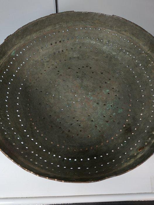 Steelpan - Oude afkoeler - Koper - Groentefilter, Antiek en Kunst, Antiek | Keukenbenodigdheden