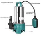 Dompelpomp 1100W Schoon/Vuil Water Auto Vlotter Zwembad Keld, Verzenden, Nieuw