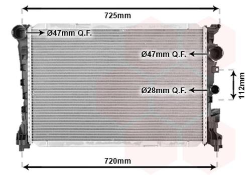 RADIATOR VOOR MERCEDES BENZ C-KL W204 2007-2011 1975000003, Auto-onderdelen, Airco en Verwarming, Nieuw, Ophalen of Verzenden