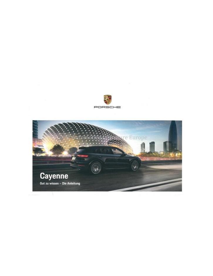 2019 PORSCHE CAYENNE INSTRUCTIEBOEKJE DUITS, Auto diversen, Handleidingen en Instructieboekjes