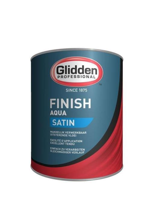 Glidden Aqua Finish Satin - 2,5 liter - donkere kleuren l..., Doe-het-zelf en Verbouw, Verf, Beits en Lak, Lak, Overige kleuren
