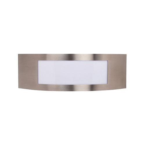 Tuin/Buitenlamp/Wandlamp Vierkant/Ovaal Mat Chroom RVS Enkel, Tuin en Terras, Buitenverlichting, Led, 50 tot 250 watt, Nieuw, Rvs
