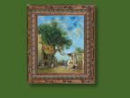 Mario Ros (XX) - Mercado bajo el árbol, Antiek en Kunst, Kunst | Schilderijen | Klassiek