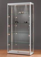 *TIP*  Luxe vitrinekast hoog aluminium 100 cm met, Ophalen of Verzenden, Nieuw in verpakking