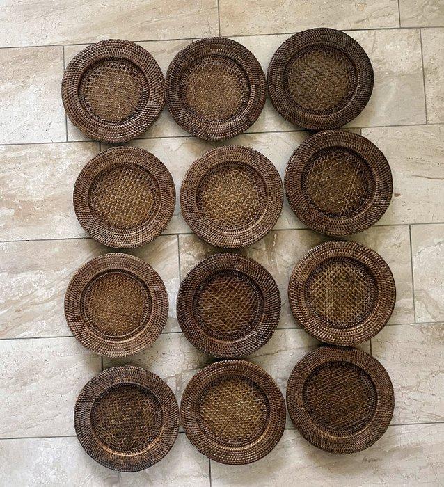 flamant - Onderbord (12) - togo - bamboe, rattan, wicker,, Antiek en Kunst, Antiek | Keukenbenodigdheden