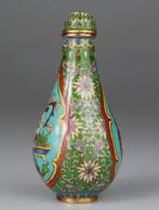 Chinees bronzen cloisonné tabatière - Brons, Cloisonné -