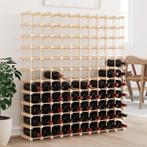 vidaXL Wijnrek voor 120 flessen 112,5x23x123,5cm massief, Huis en Inrichting, Woonaccessoires | Wijnrekken, Nieuw, Verzenden