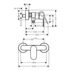 Douchemengkraan HansGrohe Rebris S Eengreeps Chroom, Ophalen of Verzenden, Nieuw