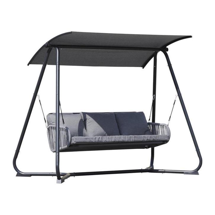 Elba schommelbank 3pers, Huis en Inrichting, Stoelen, Grijs, Nieuw, Ophalen of Verzenden