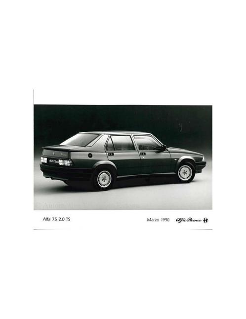 1990 ALFA ROMEO 75 2.0 TS PRESS PHOTO, Boeken, Auto's | Folders en Tijdschriften, Alfa Romeo