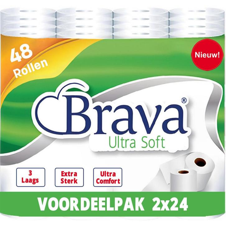 Voordeelverpakking: 48 Rollen - 3 Laags - Ultra Soft, Huis en Inrichting, Schoonmaakartikelen, Ophalen of Verzenden