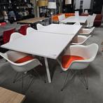 Vitra Eames DAR design eetkamerstoel - wit kunststof met ora, Huis en Inrichting, Stoelen, Ophalen of Verzenden, Nieuw