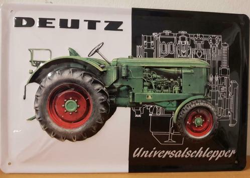 Deutz tracoren trekker reclameborden van metaal vanaf 7,50, Verzamelen, Merken en Reclamevoorwerpen, Reclamebord, Nieuw, Ophalen of Verzenden