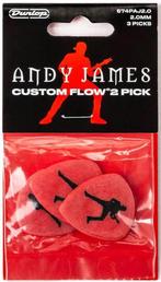 Jim Dunlop Andy James Flow 2 plectrum 2.00 mm 3-pack, Ophalen of Verzenden, Nieuw, Elektrische gitaar