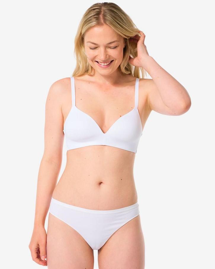 HEMA Damesstring naadloos micro wit, Kleding | Dames, Ondergoed en Lingerie, Verzenden