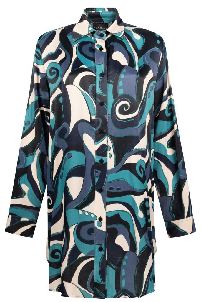 Ophilia blouse Jazz print satijn Maat:, Kleding | Dames, Blouses en Tunieken, Overige kleuren, Nieuw, Verzenden