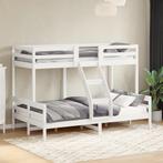 vidaXL Stapelbed massief grenenhout wit 80x200/120x200 cm, Eenpersoons, Verzenden, Wit, Nieuw