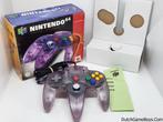Nintendo 64 / N64 - Controller - Clear Purple - Boxed - EUR, Spelcomputers en Games, Verzenden, Gebruikt