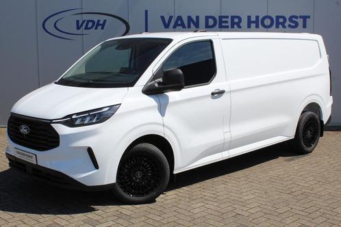 Ford Transit Custom 300 2.0-136pk EcoBlue L2H1 Trend., Auto's, Bestelauto's, Dealer onderhouden, Lease, Zwart, Handgeschakeld