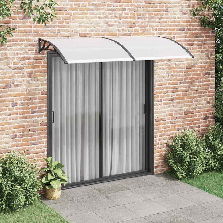 vidaXL Deurluifel 200x100 cm PC zwart, Tuin en Terras, Zonneschermen, Nieuw, Verzenden
