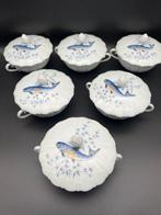 Giraud Limoges - Serveerset voor vis (6) - Porselein - Fisch, Antiek en Kunst