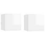 vidaXL Nachtkastjes 2 st 30,5x30x30 cm spaanplaat hoogglans, Huis en Inrichting, Slaapkamer | Nachtkastjes, Minder dan 45 cm, Verzenden