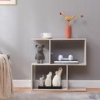 Bijzettafel Koxjö staand rek 57x60x20 cm beige [en.casa], Huis en Inrichting, Tafels | Bijzettafels, Verzenden, Nieuw