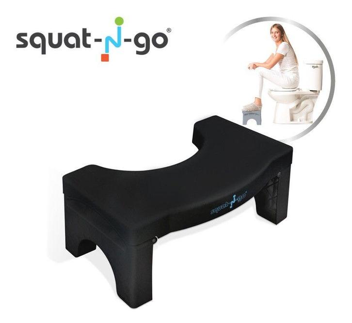 Squat N Go Toiletkrukje Inklapbaar - Zwart, Huis en Inrichting, Krukjes, Nieuw, Verzenden