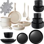 Keukenstartersset voor 6 personen met servies, pannen en mee, Nieuw