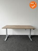 LINAK elektrisch zit-sta bureau - 160x80cm - Zilvergrijs ond, Werkplek, Ophalen of Verzenden, Gebruikt, Bureau