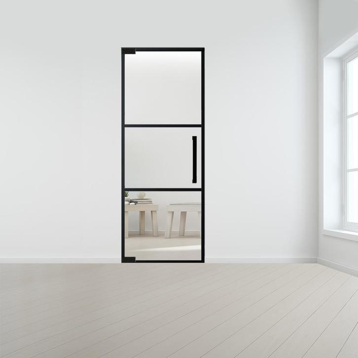 Steel look pendeldeur XL zonder kozijn, Doe-het-zelf en Verbouw, Deuren en Horren, Nieuw, Ophalen of Verzenden