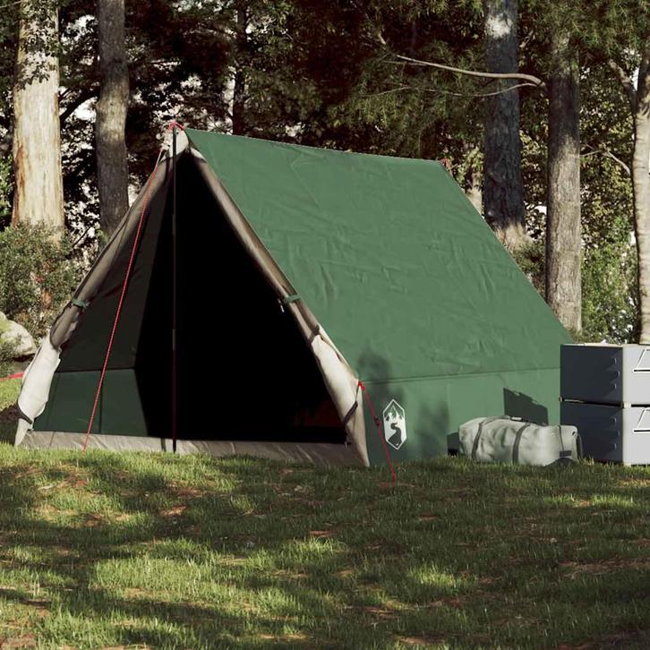vidaXL Tent A-frame 2-persoons waterdicht groen, Caravans en Kamperen, Tenten, Nieuw, tot en met 2, Verzenden