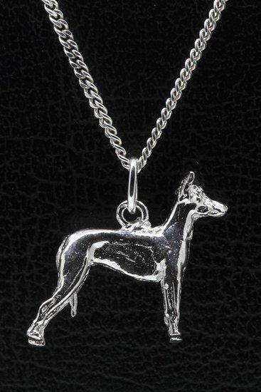 Zilveren Moonflower dog ketting hanger - groot, Sieraden, Tassen en Uiterlijk, Kettinghangers, Verzenden