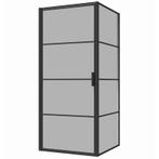 Sani Royal Douchecabine Mat Zwart Rookglas Raster, Nieuw