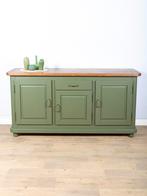 Donker groen dressoir | kast | eiken | Vavivo, Huis en Inrichting, Nieuw, Overige houtsoorten, 150 tot 200 cm, Brocant