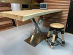 Bureau/ tafel van boomstamplank, Suar 160cm bij 70cm en 6cm, Huis en Inrichting, Tafels | Eettafels, 50 tot 100 cm, Nieuw, 150 tot 200 cm