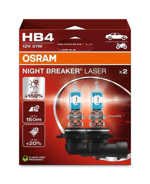 Osram Night Breaker Laser - HB4 - set  2 stuks, Auto-onderdelen, Verlichting, Verzenden