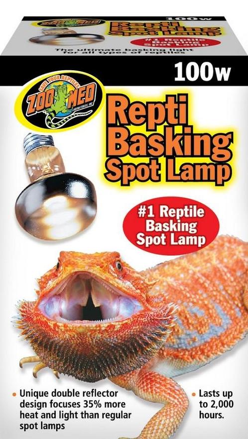 Zoo Med Repti Basking Spot Lamp 100 w., Dieren en Toebehoren, Reptielen en Amfibieën | Toebehoren, Nieuw, Ophalen of Verzenden