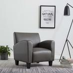 vidaXL Fauteuil kunstleer grijs, Huis en Inrichting, Fauteuils, Verzenden, Nieuw
