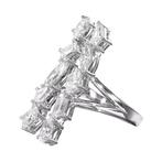 Statement ring - 18 karaat Witgoud - 3.44ct. tw. Diamant, Sieraden, Tassen en Uiterlijk, Antieke sieraden