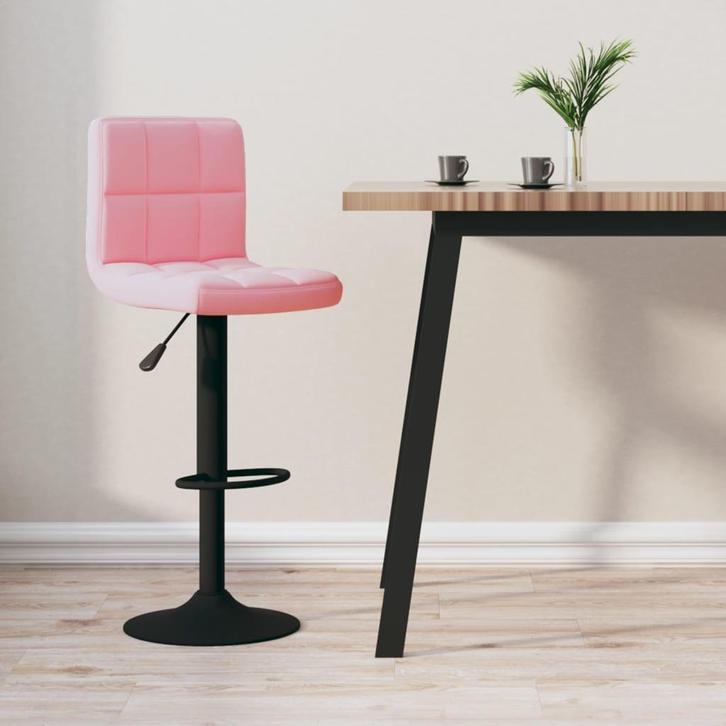 vidaXL Barkruk fluweel roze, Huis en Inrichting, Barkrukken, Nieuw, Verzenden