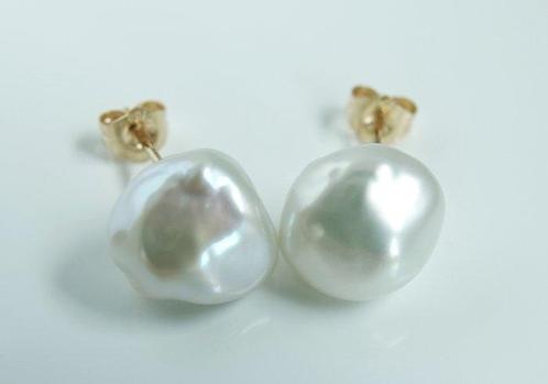 Zonder Minimumprijs - Oorbellen - 18 karaat Geel goud Parel, Sieraden, Tassen en Uiterlijk, Oorbellen