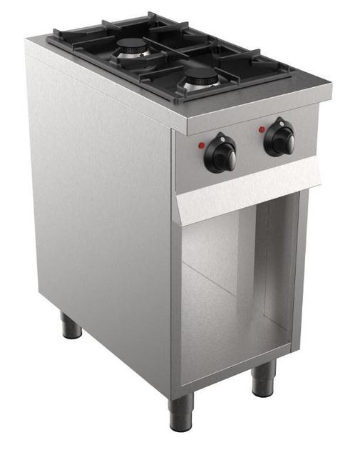 Base 700 Gaskooktafel met onderkast | 2x 6,5kW pits | RVS, Zakelijke goederen, Horeca | Keukenapparatuur, Nieuw in verpakking